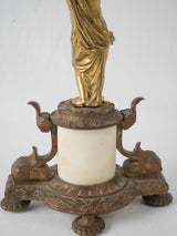 Delightful French cherub and marble candelabra