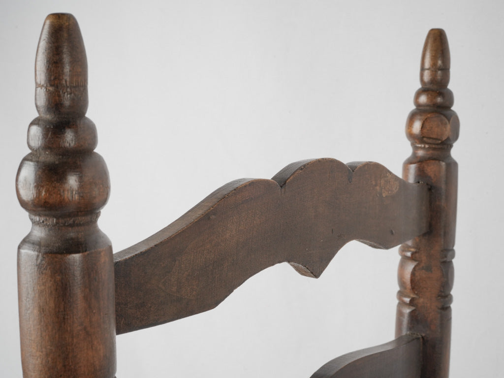 Sturdy antique rush seat French dining chairs