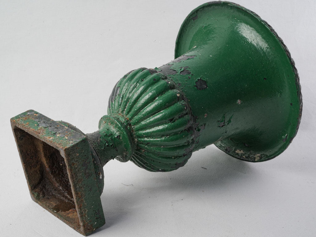 Crafted detailed cast iron urn