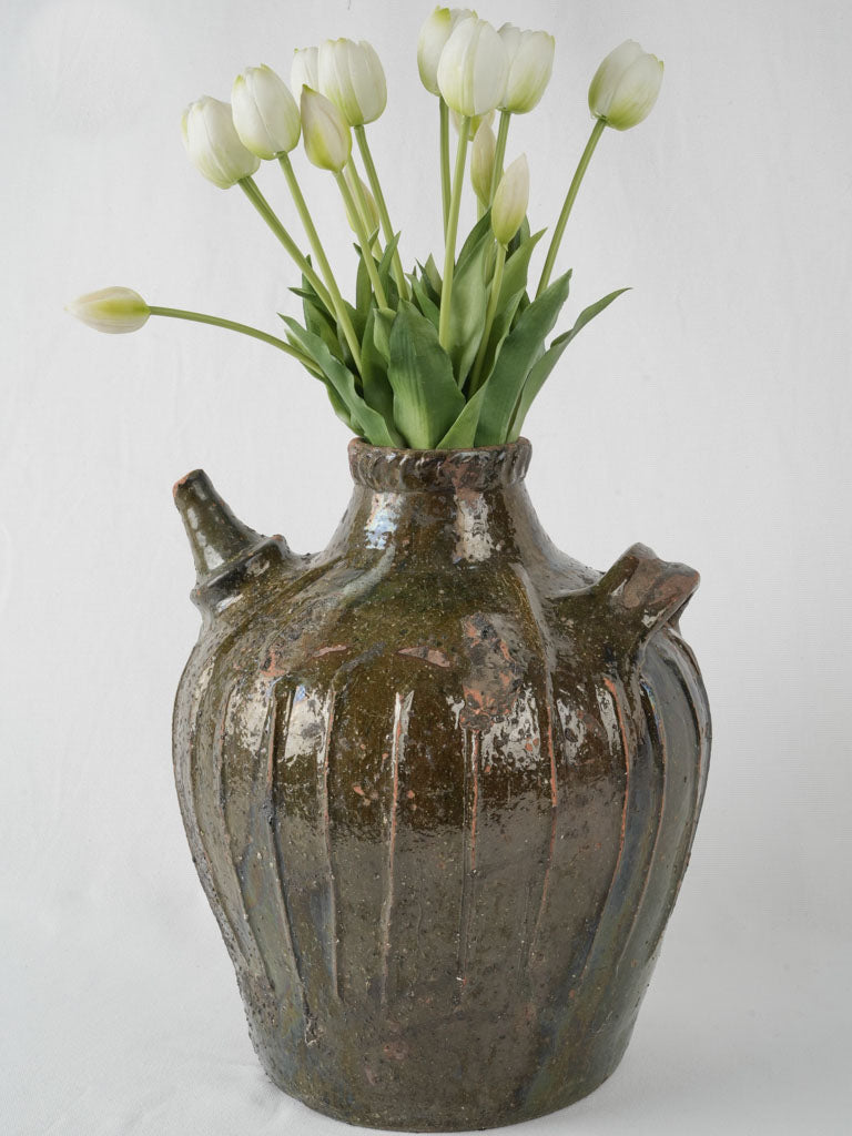 18th century handcrafted glazed pottery