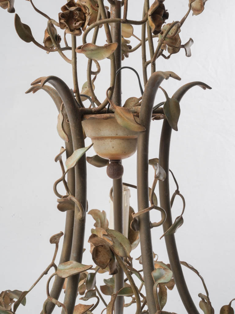 Sculptural floral motif chandelier