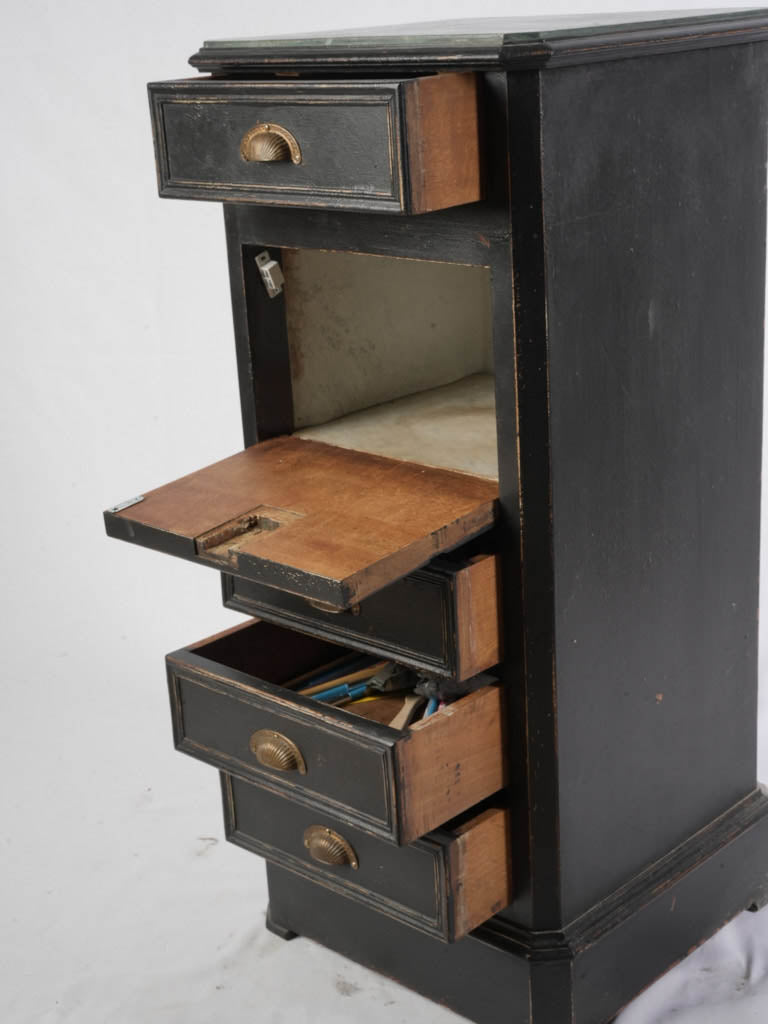 Green faux-marble vintage cabinet  