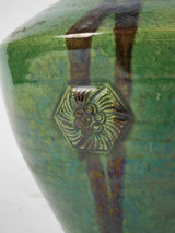 Stylish 1940s hexagonal medallion vase