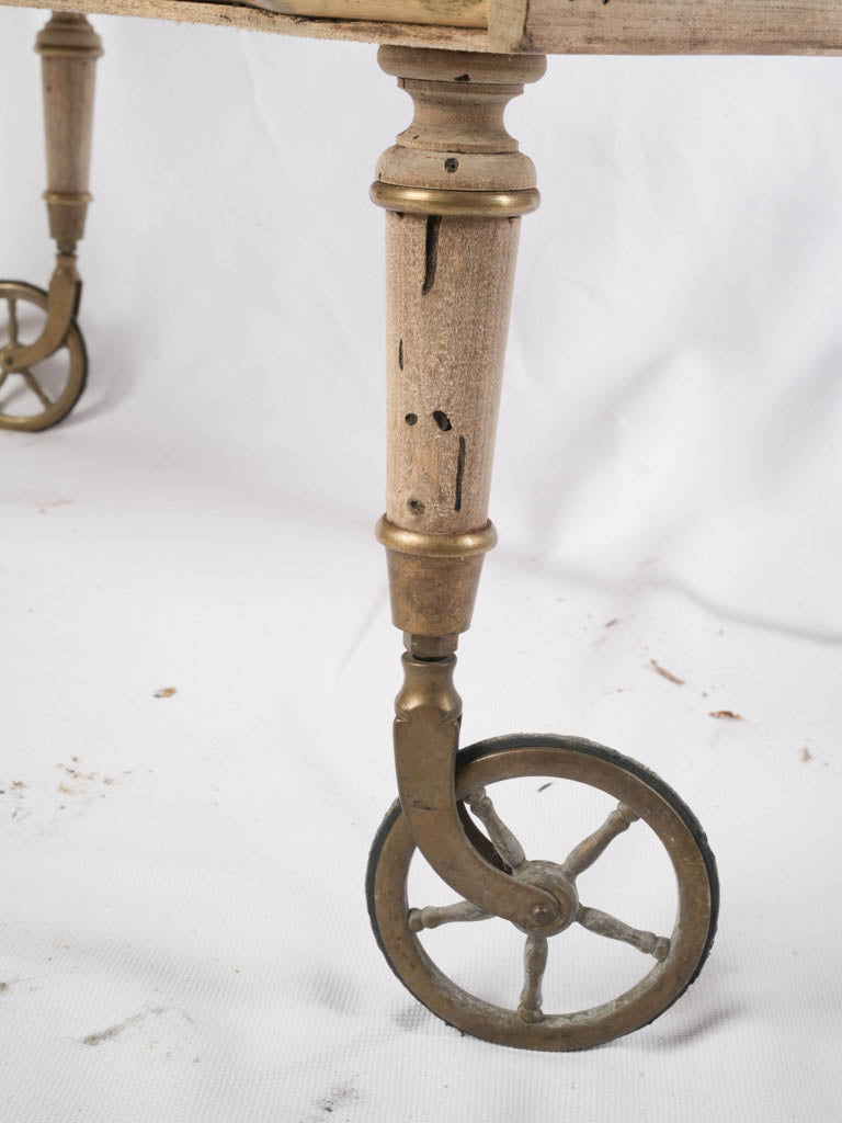 Antique distressed pine side table