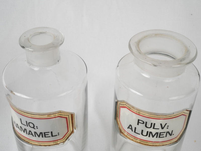 Elegant old-world French glass containers