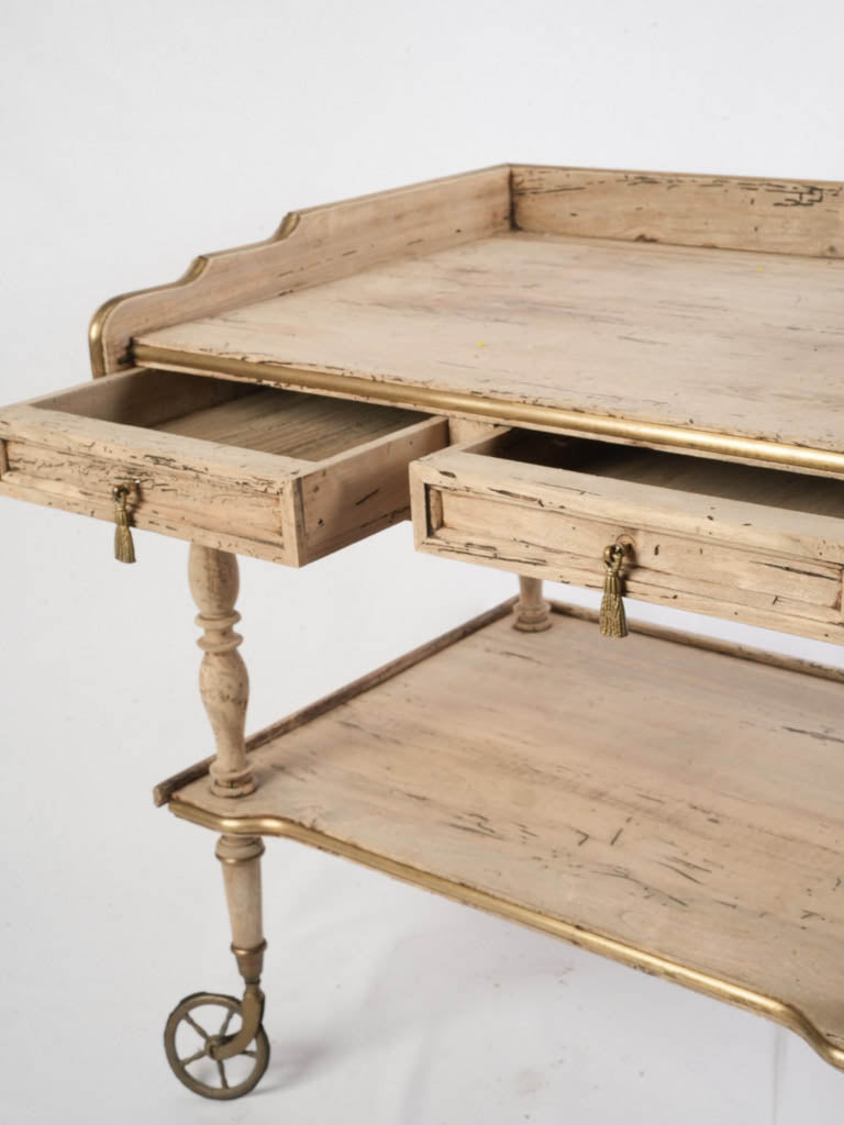 Early-20th-century French pine trolley