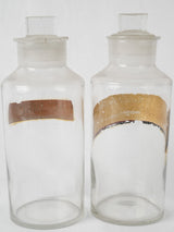 Exquisite vintage glass apothecary containers