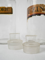 Rare French glass apothecary storage vessels