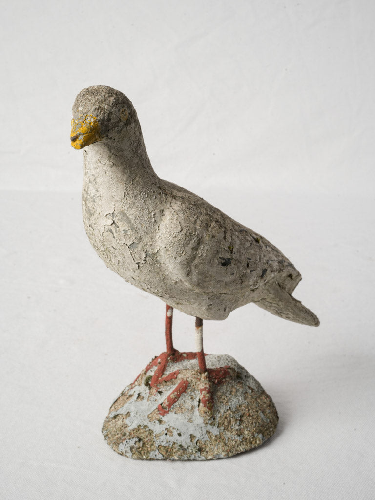 Weathered mid-century shorebird decor