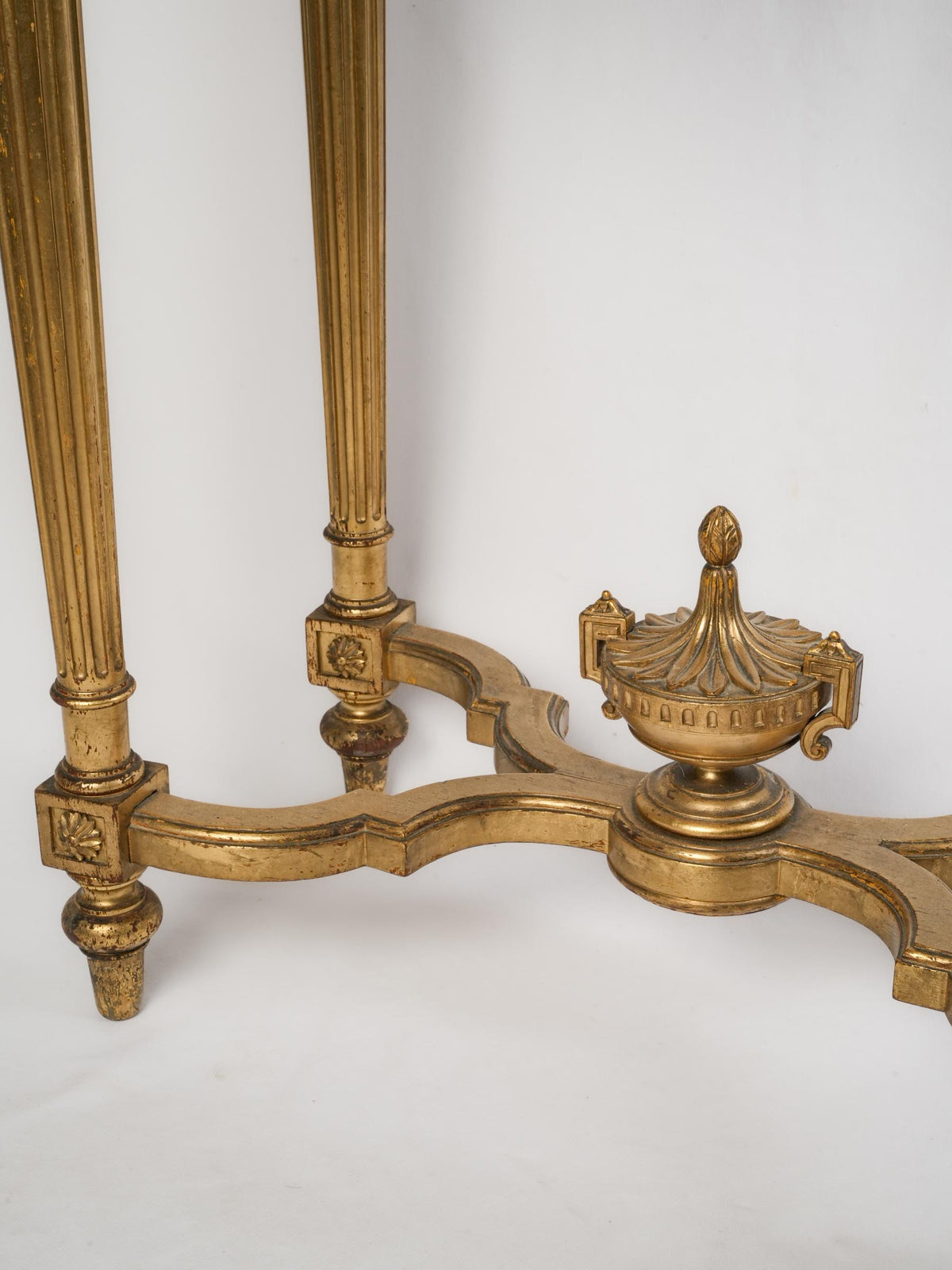 Small 19th-Century Giltwood Console Table with White Marble Top - 36¼" x  28¼"