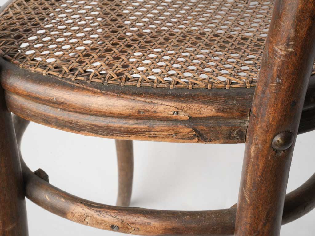 Graceful Pair of Bentwood Café Chairs with Heart-Form Backs Circa 1900