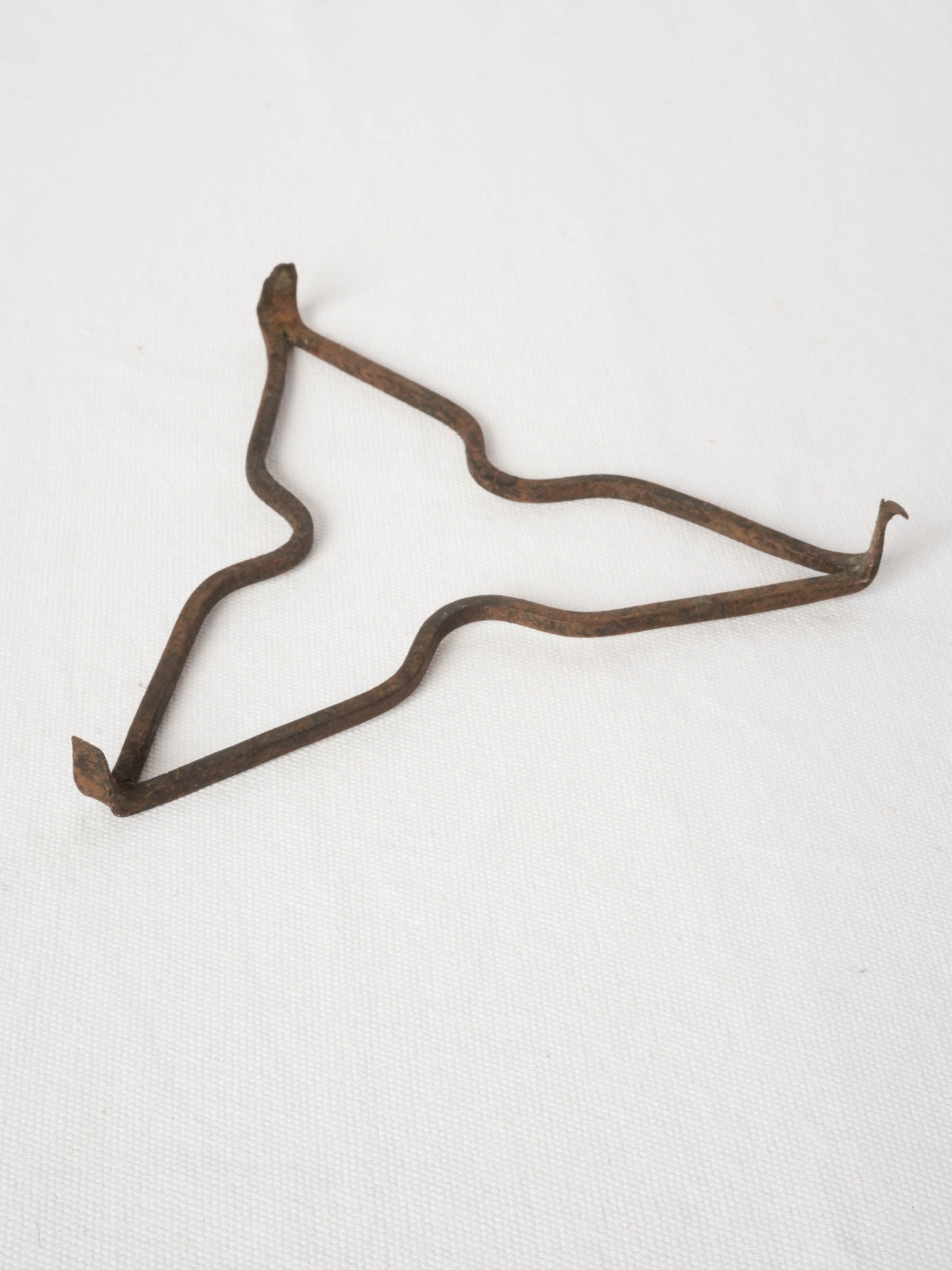 Antique French Wrought Iron Triangular Trivet