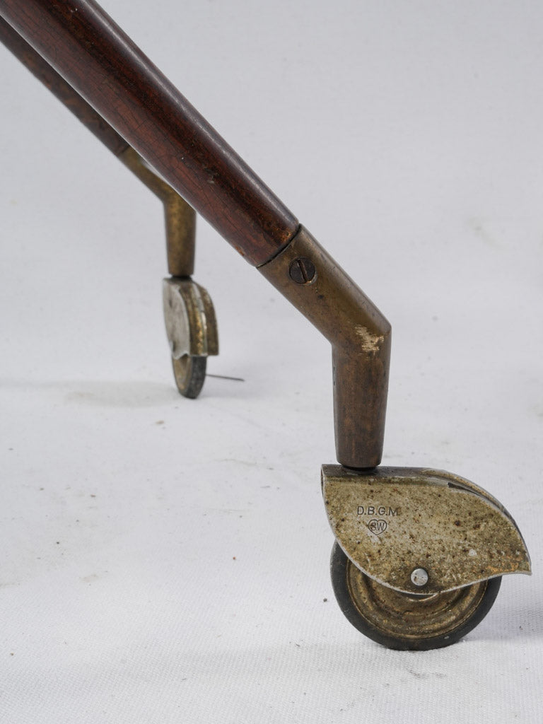 Unique brass-framed serving trolley