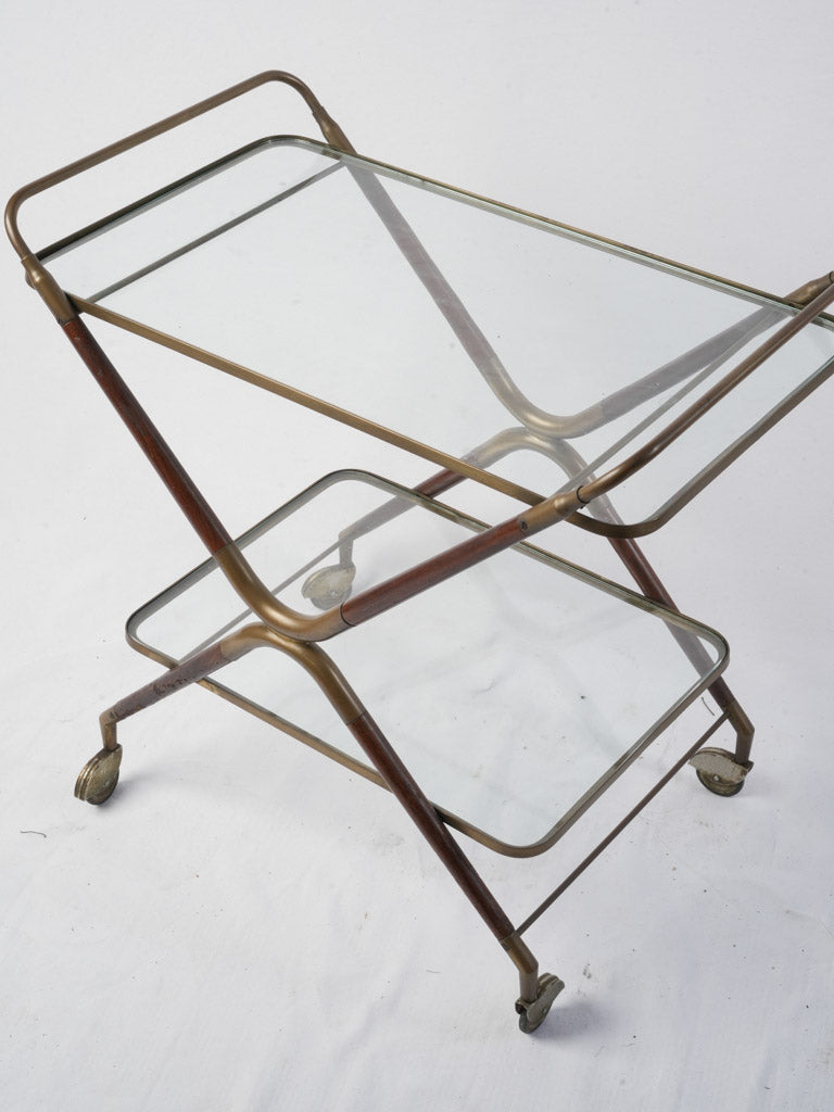 Sleek vintage designer bar trolley