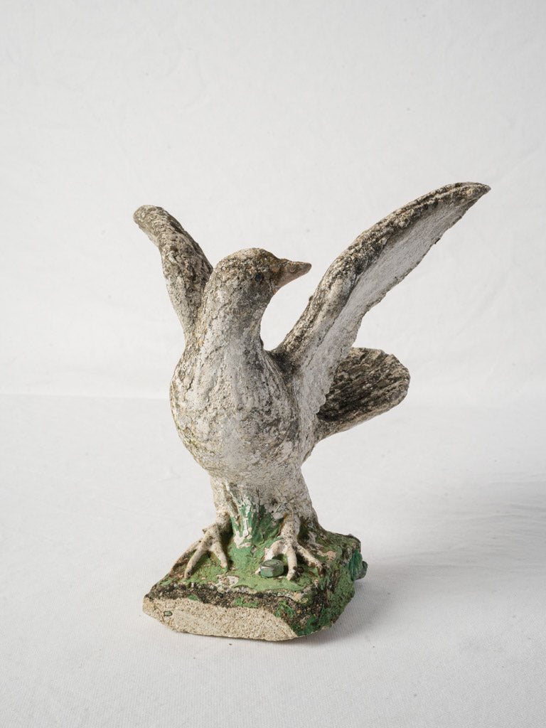 Weathered mid-century garden sculpture