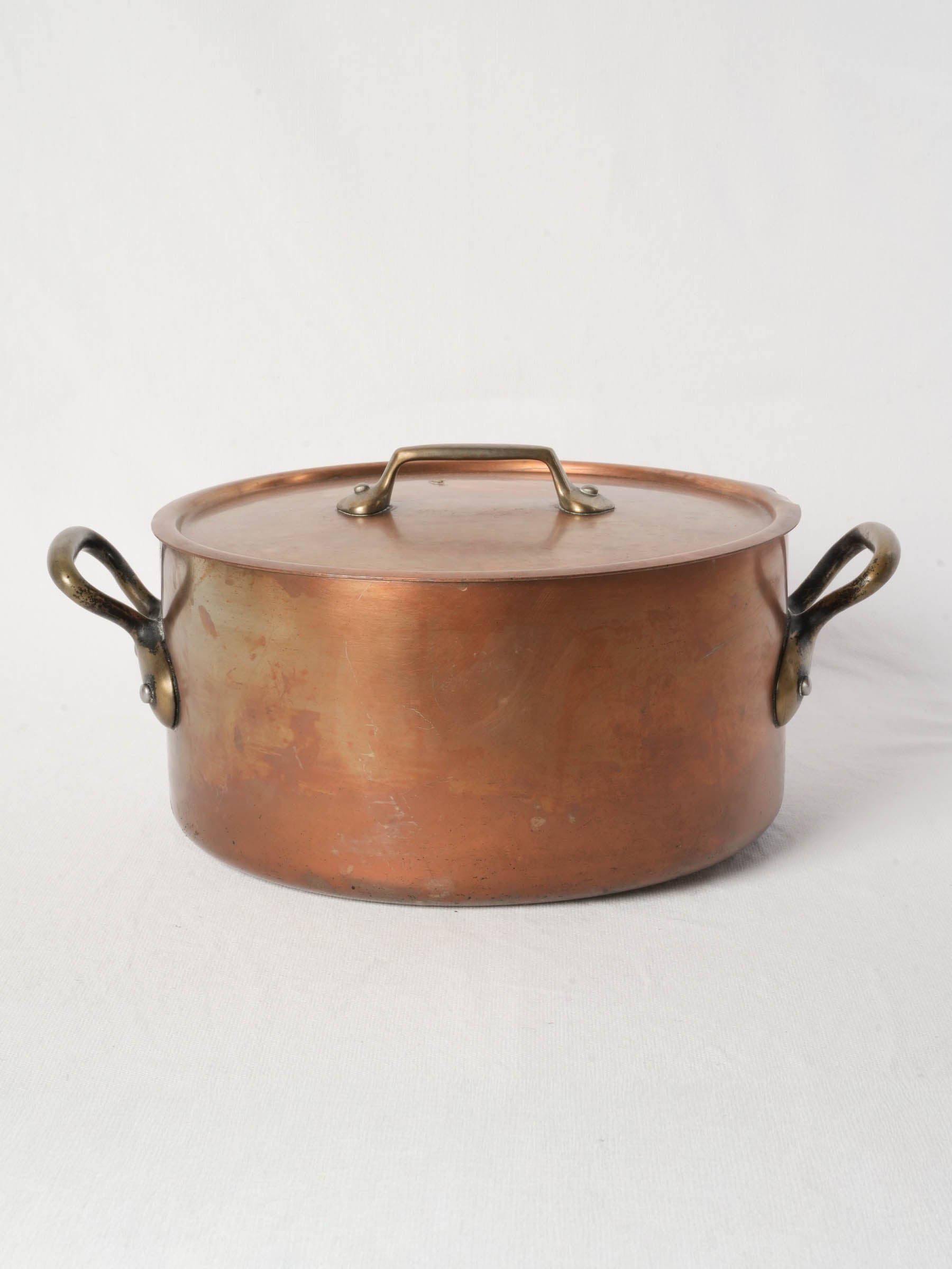 Large French Copper Cocotte with Stainless Steel Lining