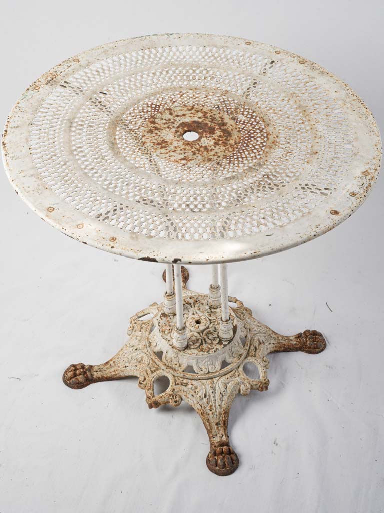 Elegant aged paint garden table