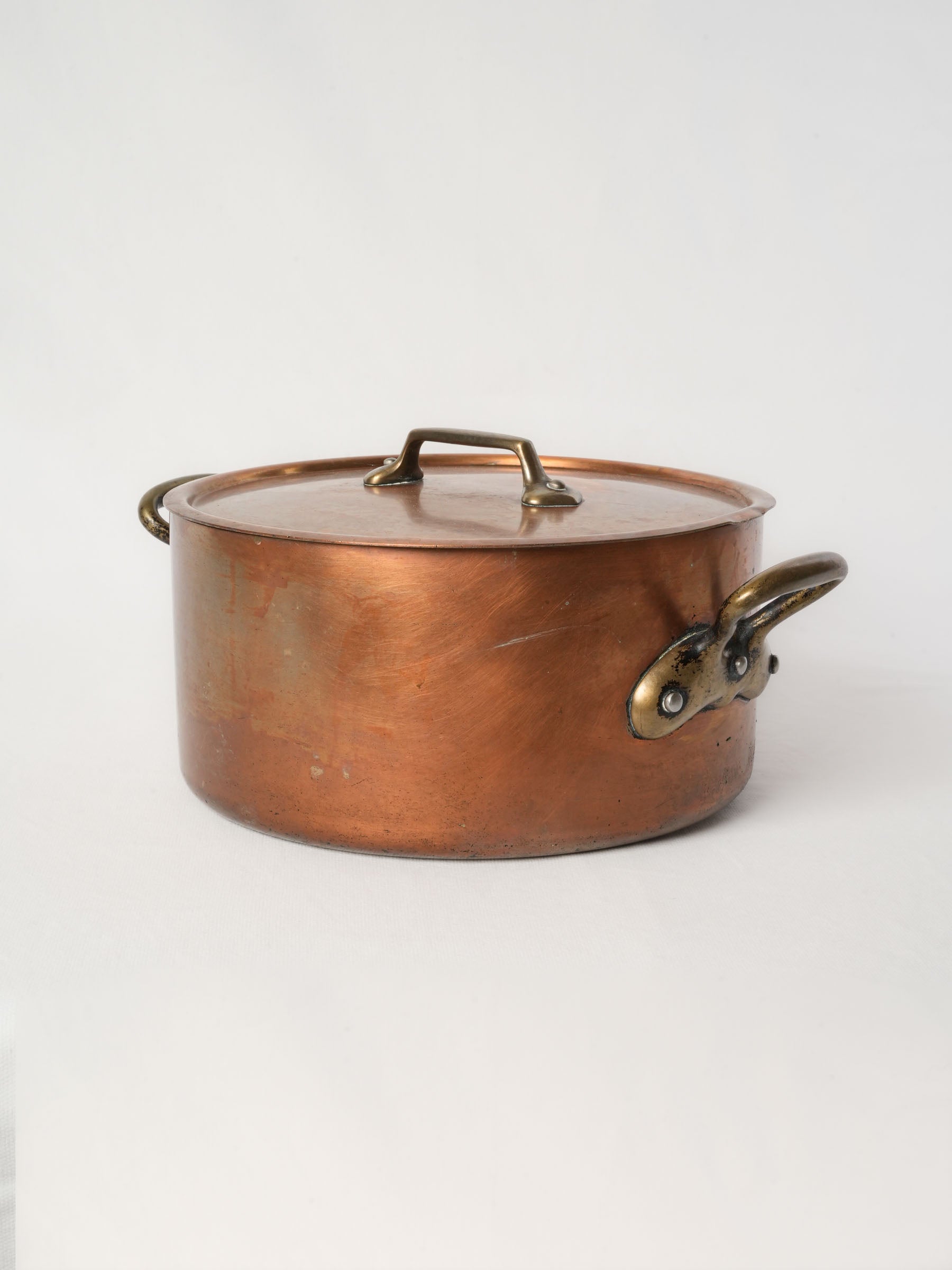 Large French Copper Cocotte with Stainless Steel Lining