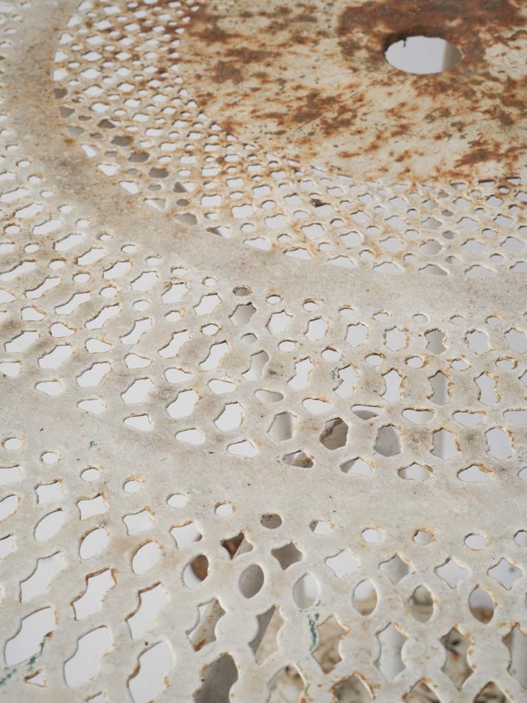 Decorative perforated top garden table