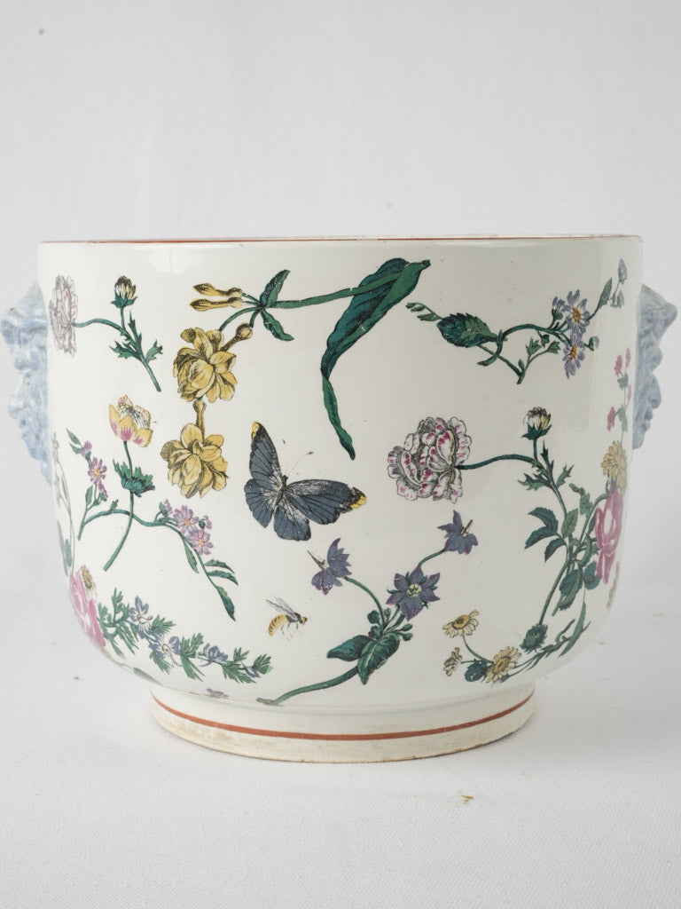 Classic Gien castle symbol jardinière pot