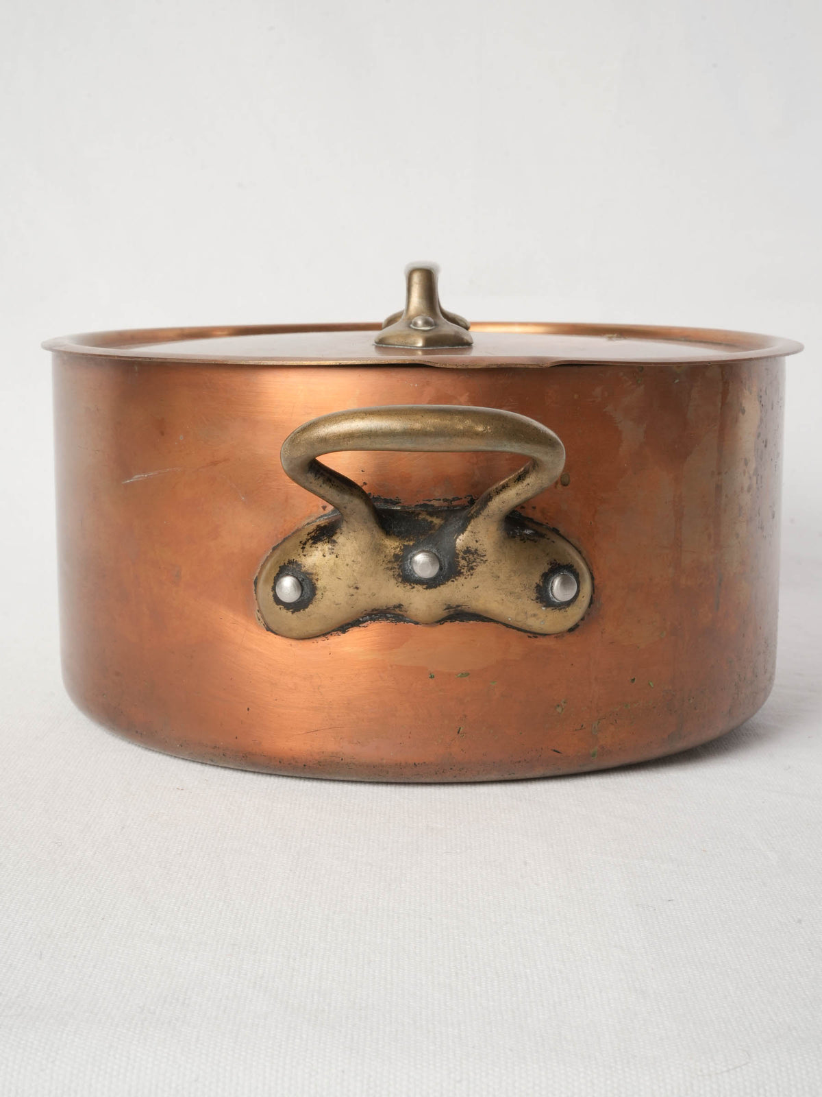 Large French Copper Cocotte with Stainless Steel Lining