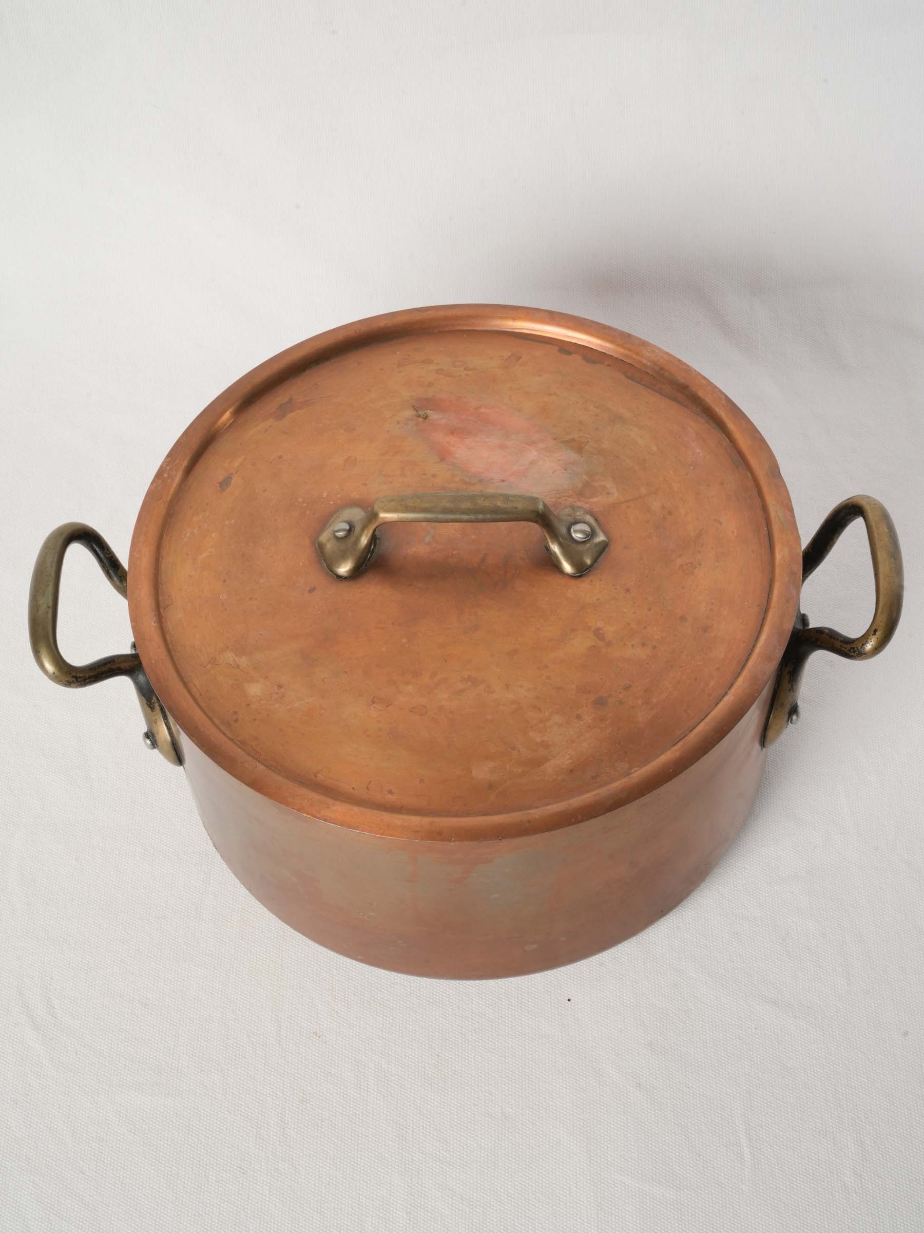 Large French Copper Cocotte with Stainless Steel Lining