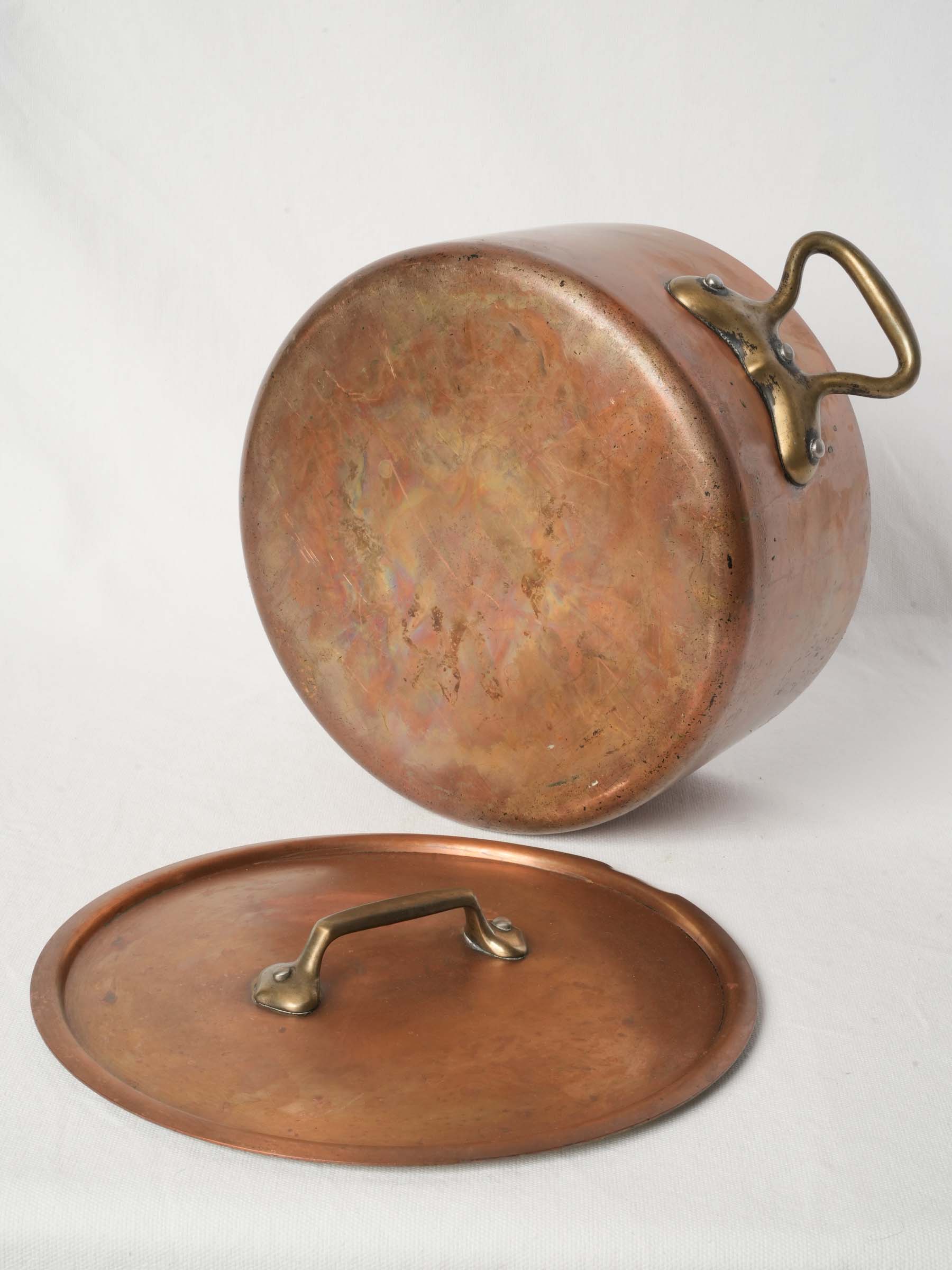 Large French Copper Cocotte with Stainless Steel Lining