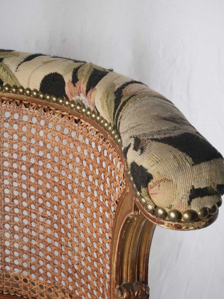 Petite Louis XVI Style Caned Desk Armchair Circa 1900 - 30¼"