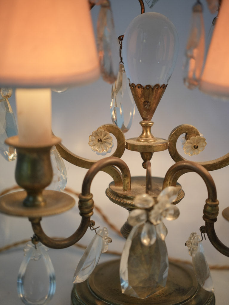 Classic French glass teardrop lamps