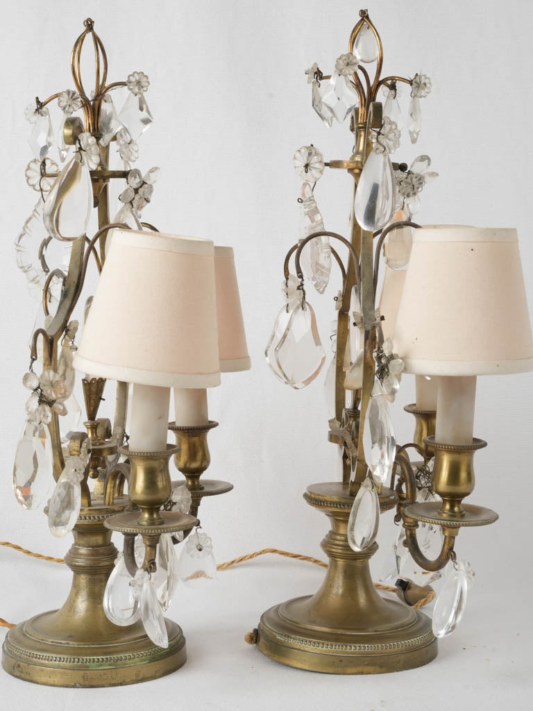 Delightful French faceted diamond lamps
