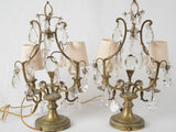 Antique French jewel-like glass lamps