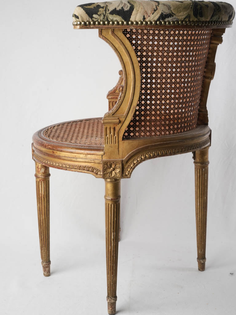 Petite Louis XVI Style Caned Desk Armchair Circa 1900 - 30¼"