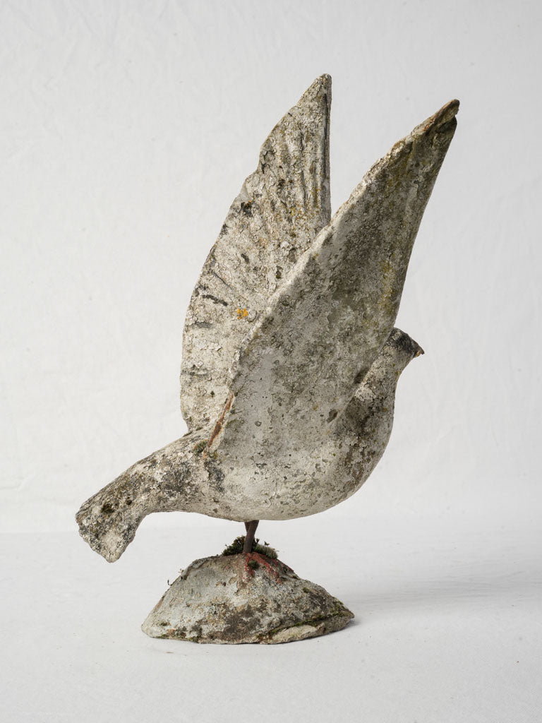 Charming rustic garden ornament dove  