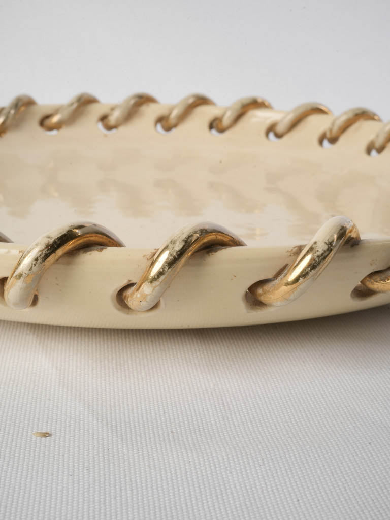 Oversized ivory ceramic plate  