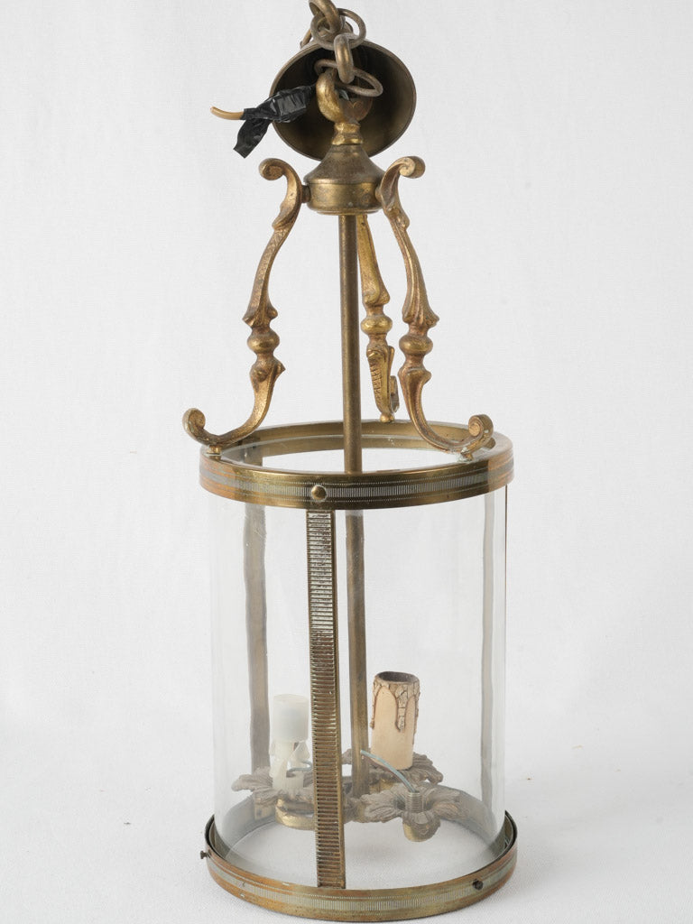 Delightful re-electrified European brass lantern