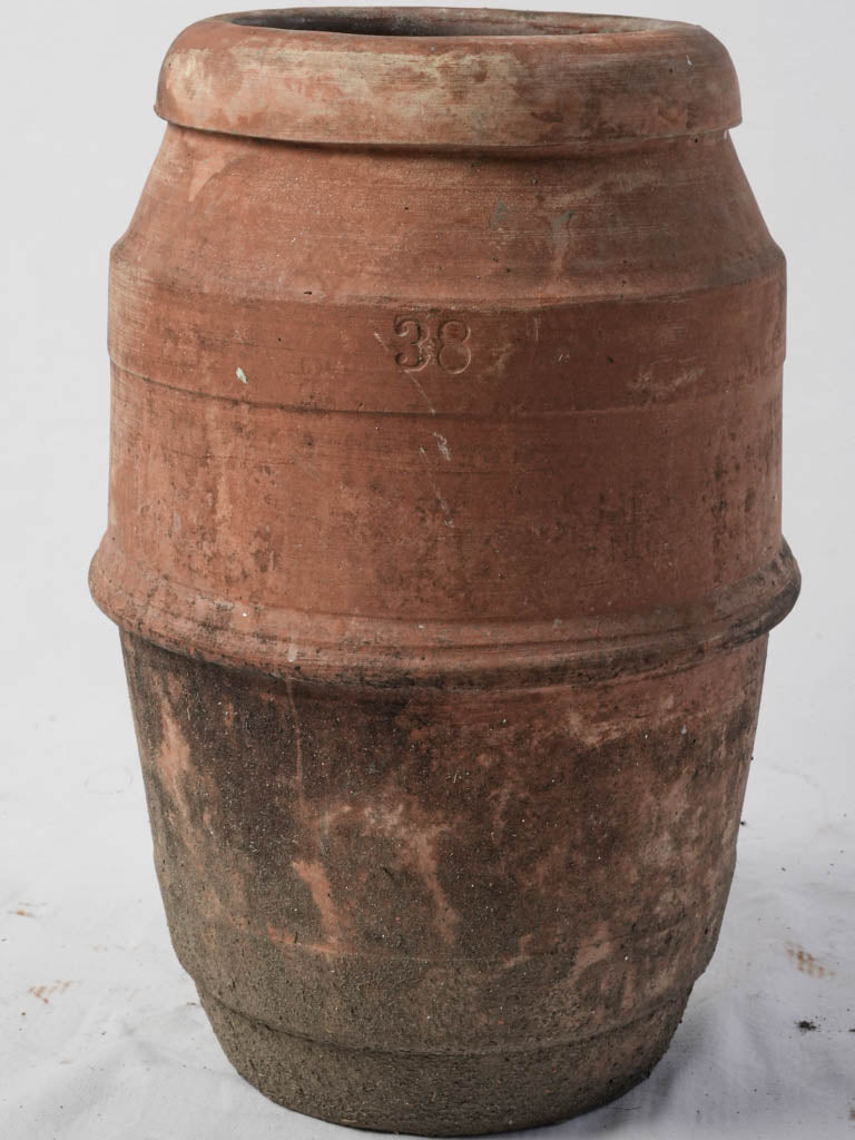 Earthy patina farmhouse vessel