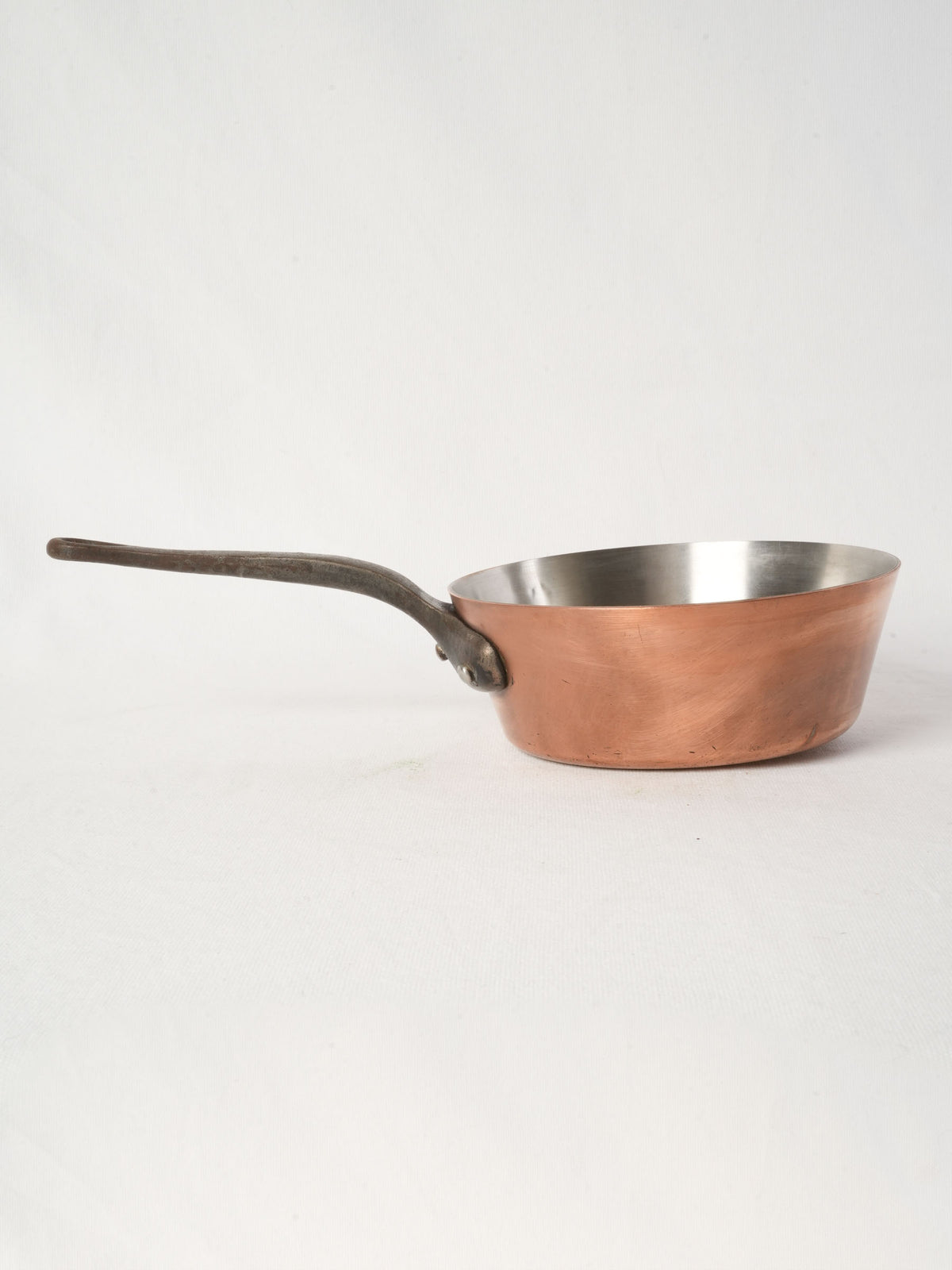 Vintage French Copper Faitout with Iron Handle from Avignon