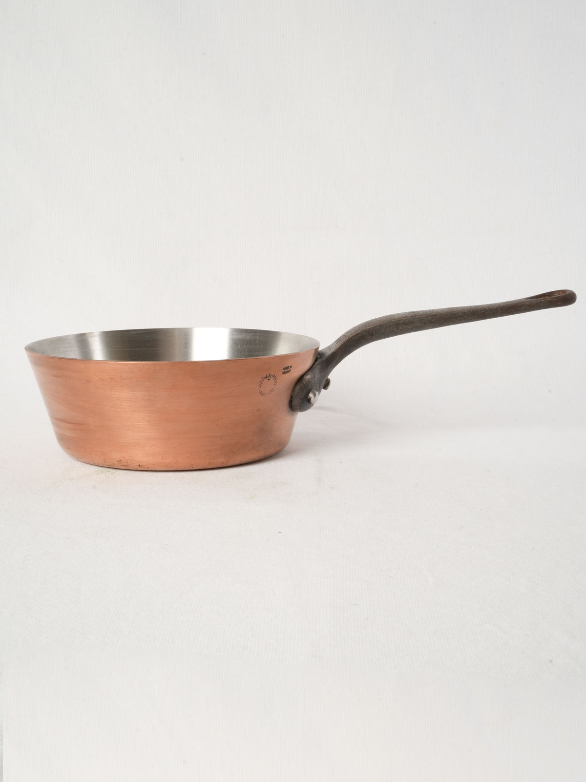 Vintage French Copper Faitout with Iron Handle from Avignon