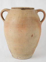 Vintage warm honey terracotta olive pot