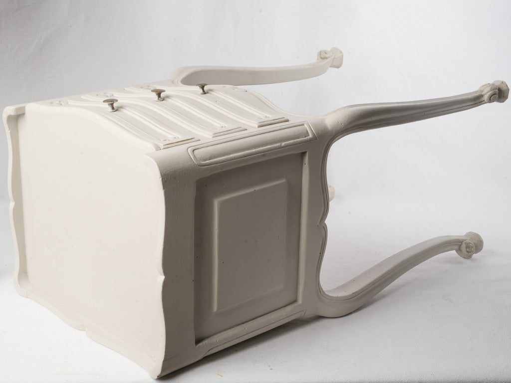 Pair of 20th-Century Louis XV Style Petite Bedside Tables in Antique White Finish - 27½"