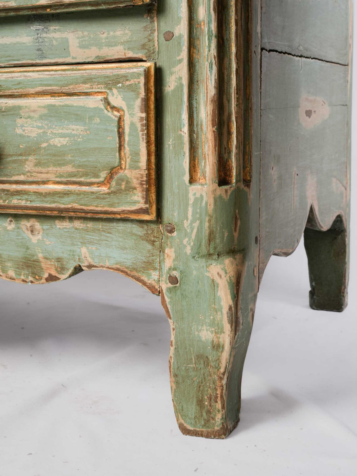 18th-Century French Oak Chest of Drawers with  Celadon Green Patina -  32¼" x 40½"