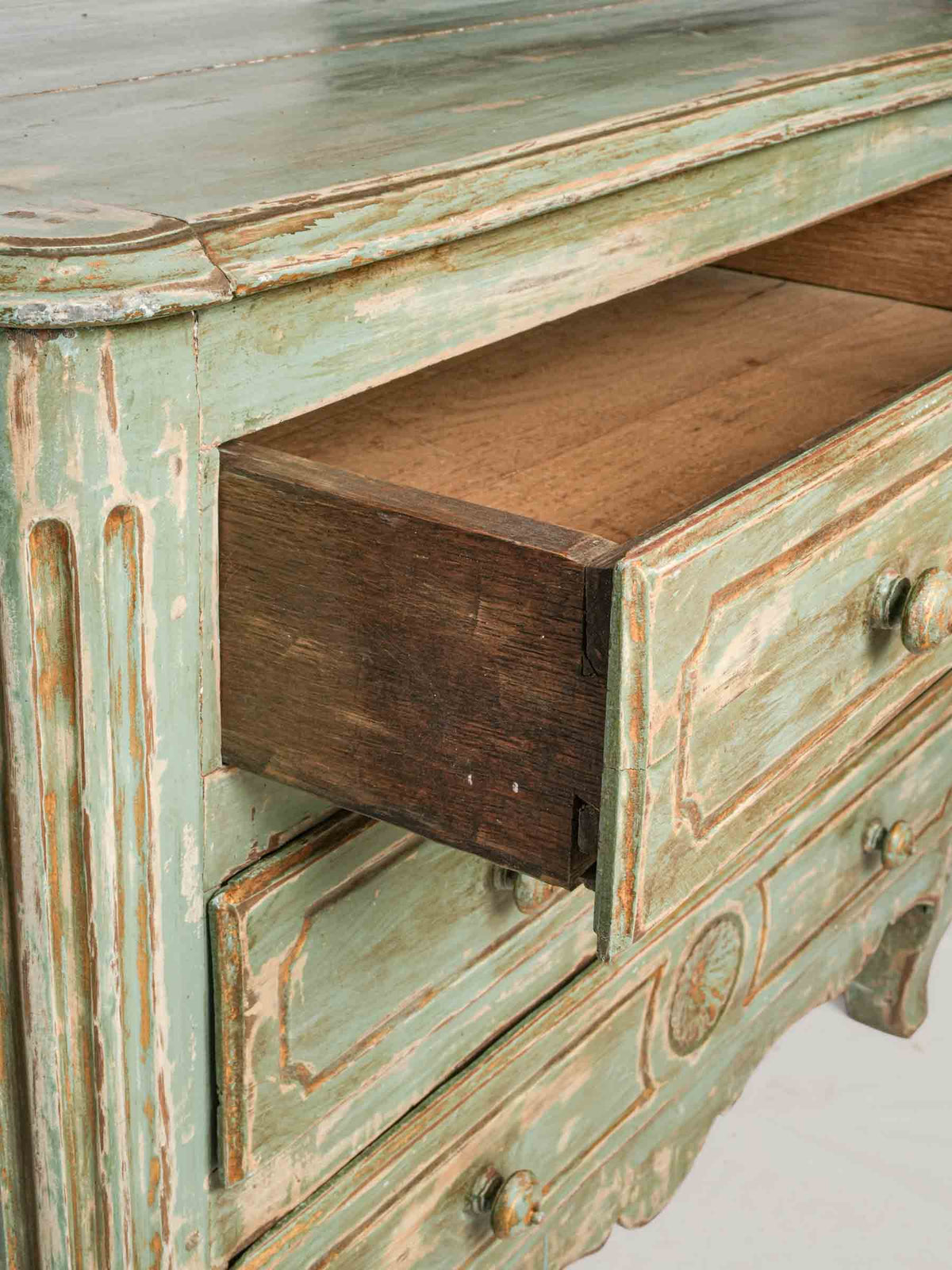 18th-Century French Oak Chest of Drawers with  Celadon Green Patina -  32¼" x 40½"