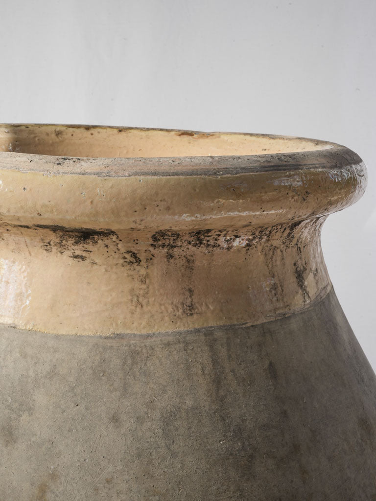 Classic aged Biot ceramic jar  