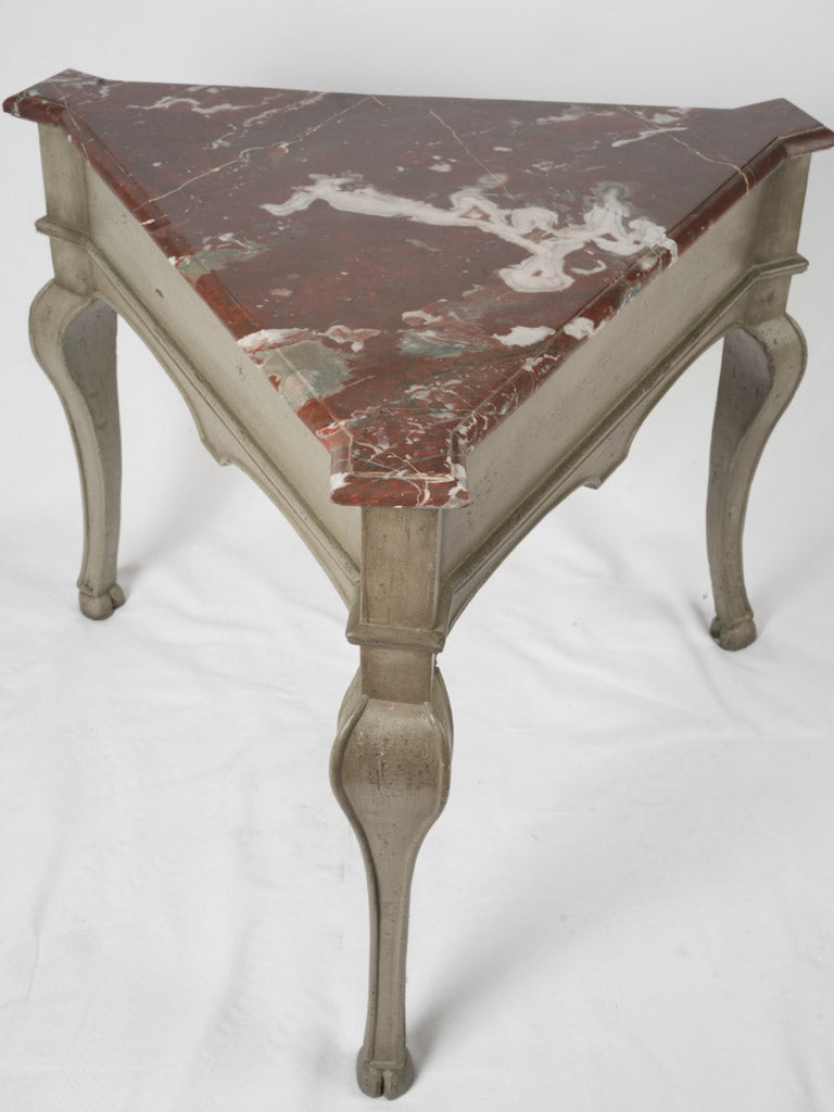 Timeless cabriole leg red marble table