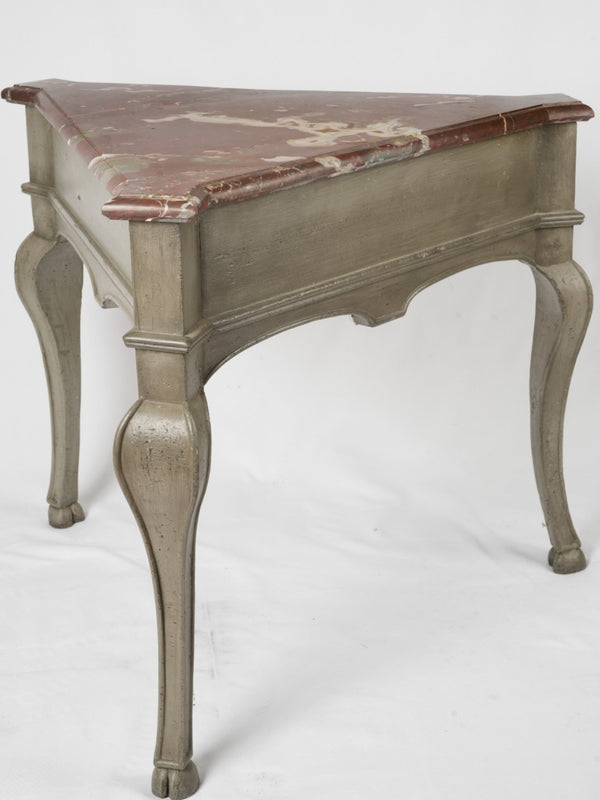 Antique Louis XIV red marble table