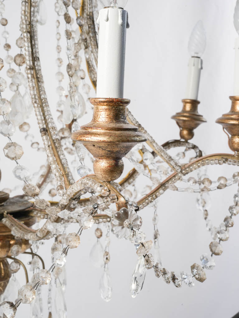 Artisanal patina finish chandeliers