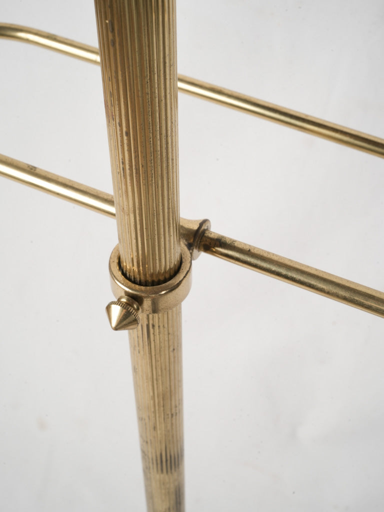 Brass & Mahogany Gentleman’s Valet Stand w/ Nautical Motif c. 1940s - 49½"