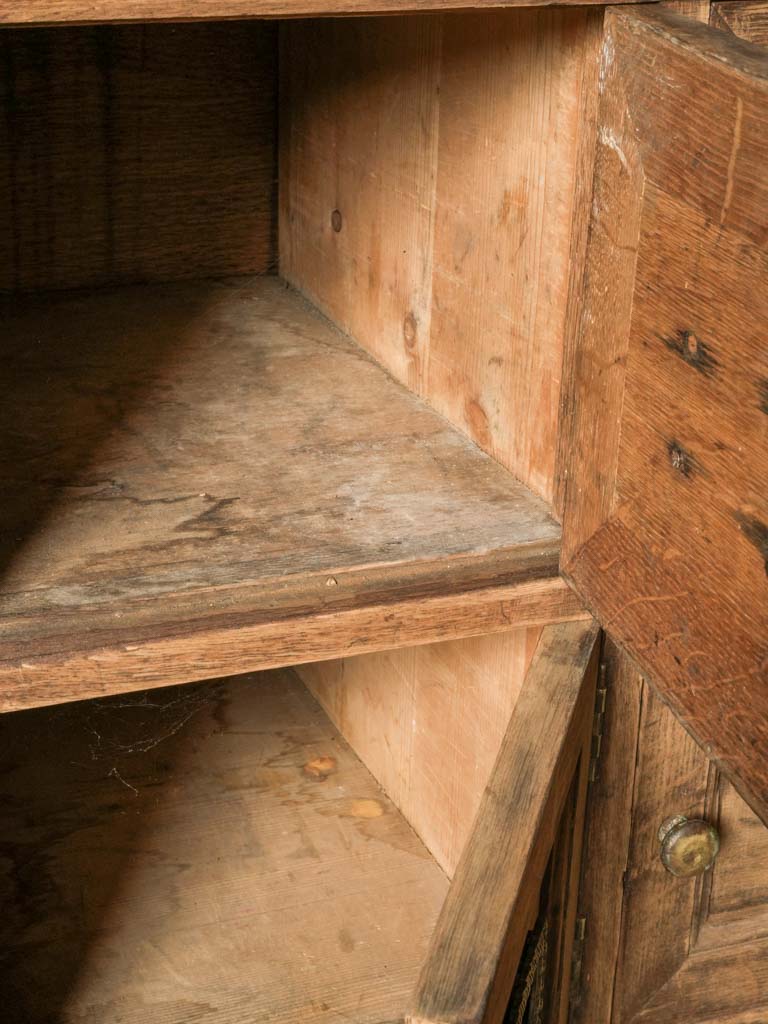 French Oak Notary's Cabinet w/ 12 Doors and Bronze Label Holders c. 1920 - 31"