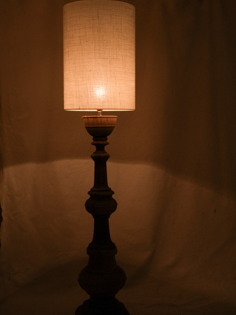 Rustic Turned Wood Baluster Floor Lamp - 64¼"