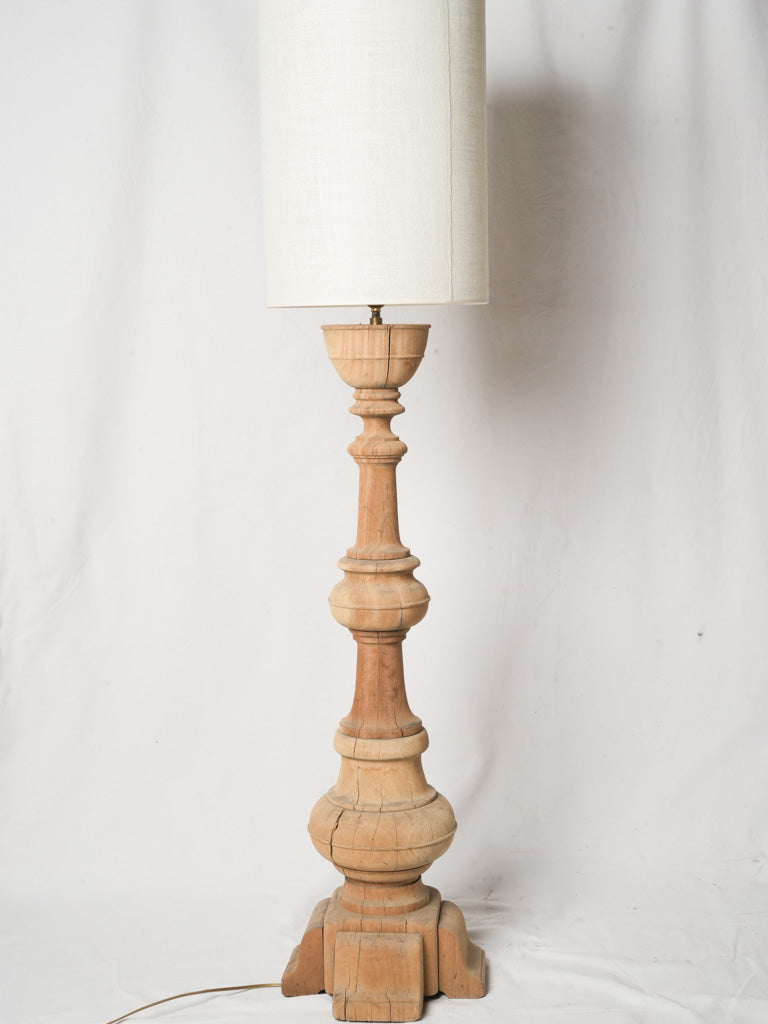 Rustic Turned Wood Baluster Floor Lamp - 64¼"